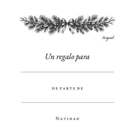 Página de dedicatoria: Un regalo para, de parte de, Navidad